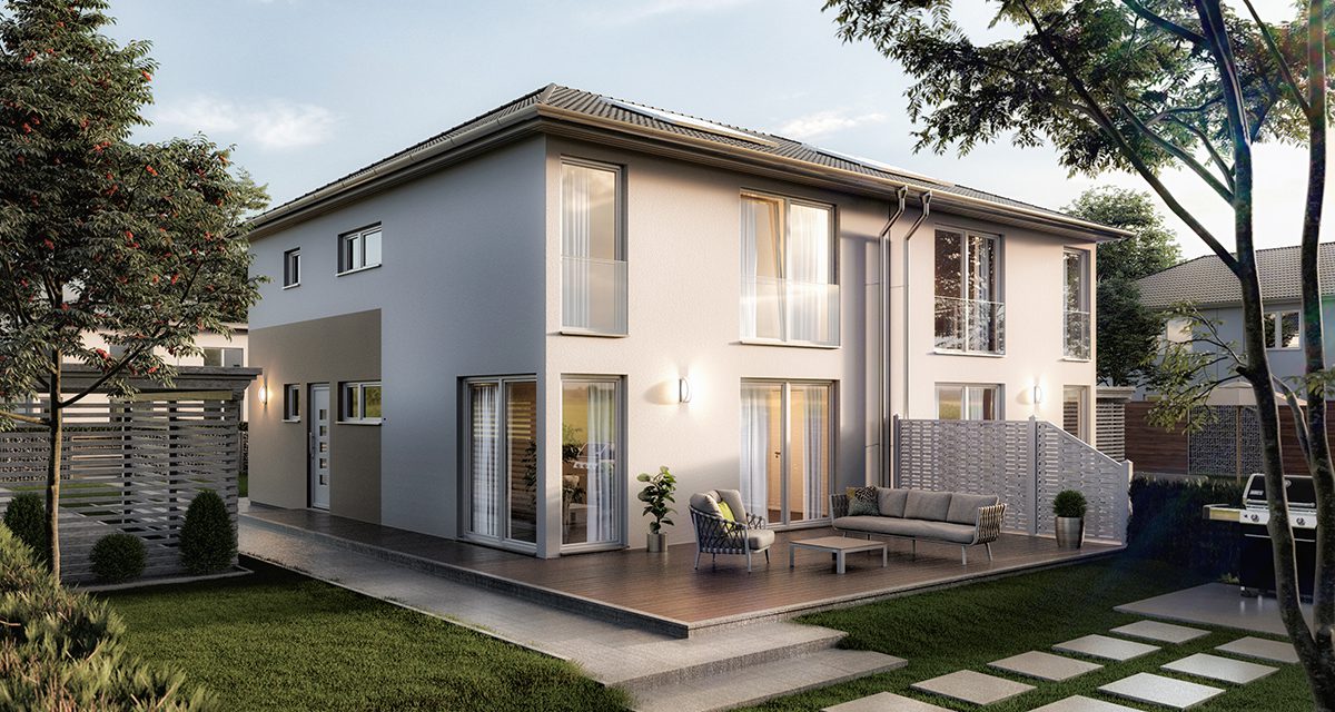 Modernes Doppelhaus für Normalverdiener: Das neue Aura 136 von Town & Country Haus