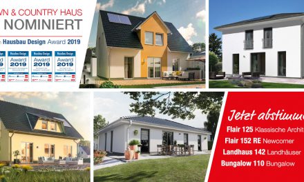 Hausbau Design Award 2019: Town & Country Haus mit 4 Häusern nominiert!